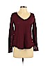 Lucky Brand Burgundy Long Sleeve Top Size S - photo 1