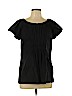 BCBGMAXAZRIA 100% Cotton Black Short Sleeve Blouse Size L - photo 1