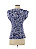 H&M 100% Cotton Blue Short Sleeve Blouse Size 4 - photo 2