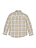 Crazy 8 100% Cotton Plaid Tan Long Sleeve Button-Down Shirt Size 10 - 12 - photo 2
