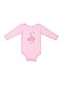 American Apparel 100% Cotton Pink Long Sleeve Onesie Size 12-18 mo - photo 1