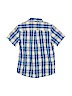 Basic Editions 100% Cotton Plaid Blue Short Sleeve Button-Down Shirt Size 10 - 12 - photo 2