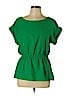 Banana Republic Factory Store 100% Polyester Green Short Sleeve Blouse Size L - photo 1
