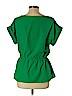 Banana Republic Factory Store 100% Polyester Green Short Sleeve Blouse Size L - photo 2