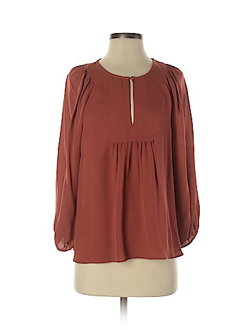 Joie Long Sleeve Silk Top (view 1)