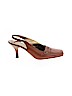Nickels 100% Leather Brown Heels Size 7 1/2 - photo 1