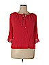 Daniel Rainn 100% Viscose Red 3/4 Sleeve Blouse Size XL - photo 1