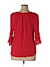 Daniel Rainn 100% Viscose Red 3/4 Sleeve Blouse Size XL - photo 2