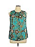 Talbots 100% Silk Blue Sleeveless Silk Top Size 14 - photo 1