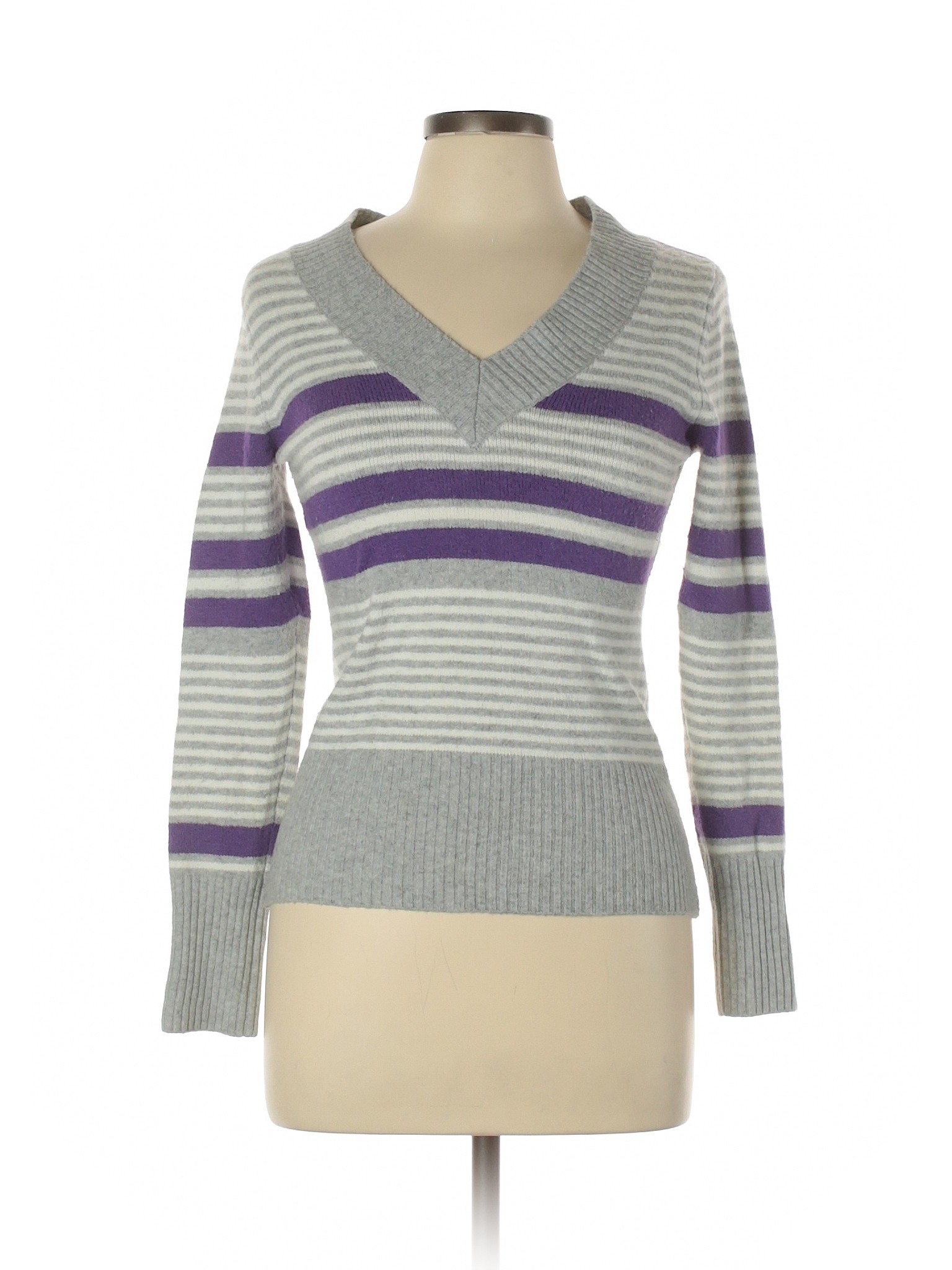 No Boundaries Stripes Gray Pullover Sweater Size L - 70% off | thredUP