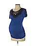 Motherhood Blue Short Sleeve Top Size S - photo 1
