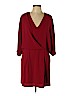 Halston Heritage 100% Polyester Red Casual Dress Size 10 - photo 1