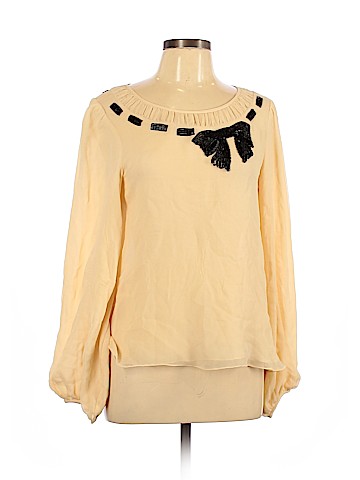 Nanette Lepore Long Sleeve Silk Top (view 1)