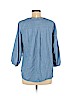 Vintage X America Blue Long Sleeve Blouse Size M - photo 2