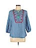 Vintage X America Blue Long Sleeve Blouse Size M - photo 1