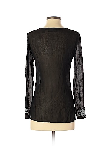 i.e. Long Sleeve Silk Top (view 2)