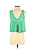 Free People 100% Cotton Green Tank Top Size S - photo 2