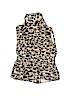 Girls Rule! 100% Polyester Animal Print Tan Faux Fur Vest 9-12 MO / 12 MO - photo 2