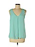 Aqua 100% Polyester Blue Sleeveless Blouse Size M - photo 1