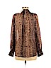 H&M 100% Polyester Brown Long Sleeve Blouse Size 6 - photo 2