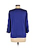 Milly Blue Long Sleeve Silk Top Size 4 - photo 2