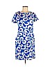 Diane von Furstenberg 100% Silk Blue Casual Dress Size 4 - photo 1