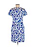 Diane von Furstenberg 100% Silk Blue Casual Dress Size 4 - photo 2