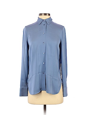 Vince. Long Sleeve Silk Top (view 1)