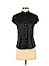 Theory Black Short Sleeve Silk Top Size P (petite) - photo 1