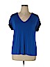 Lane Bryant Blue Short Sleeve Top Size 16 - photo 1