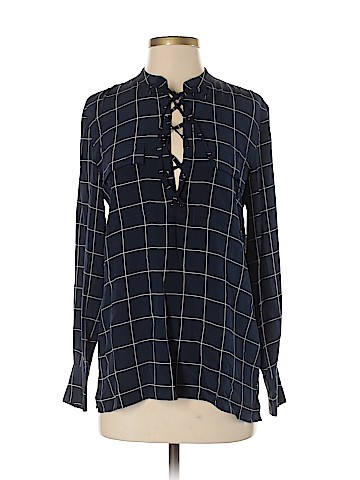 Madewell Long Sleeve Silk Top (view 1)