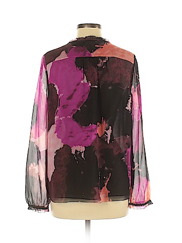Diane von Furstenberg Long Sleeve Silk Top (view 2)