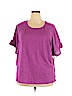 Old Navy 100% Cotton Purple Short Sleeve Top Size XXL - photo 1