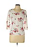 Rebecca Taylor White 3/4 Sleeve Top Size L - photo 1