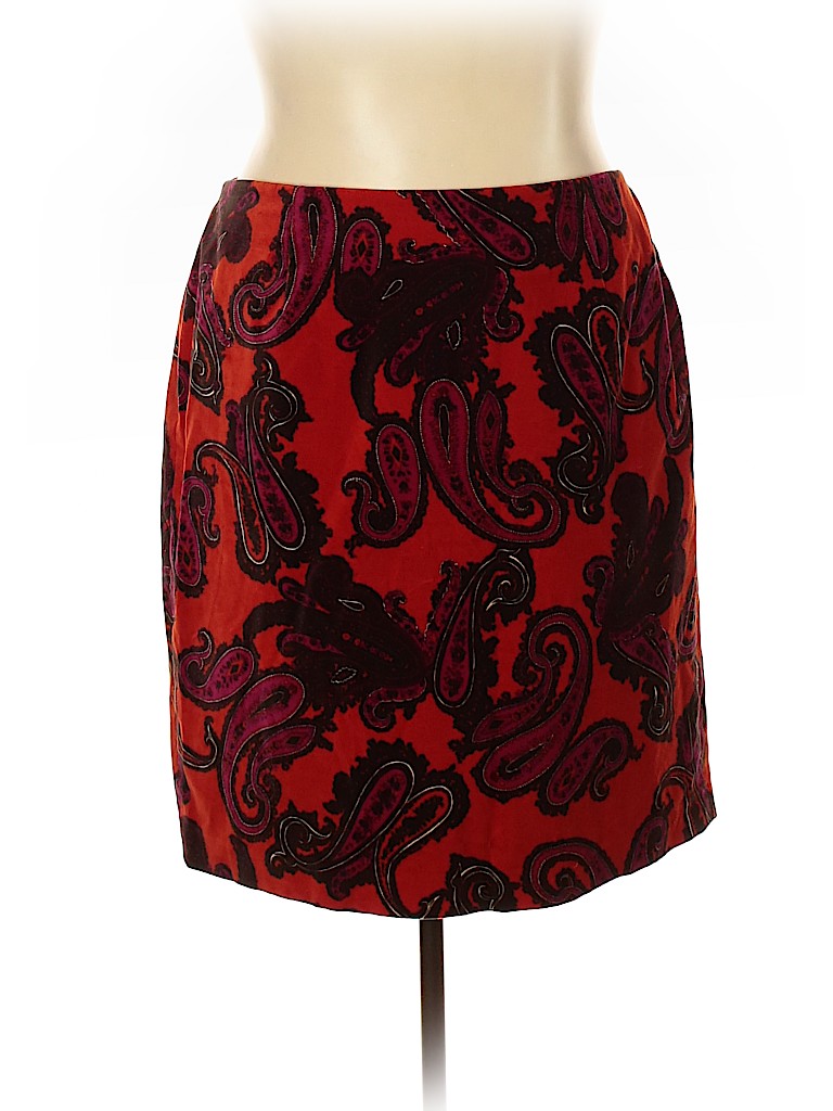 Talbots 100% Cotton Red Casual Skirt Size 20W - photo 1