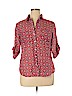 Ann Taylor LOFT Outlet 100% Polyester Red 3/4 Sleeve Blouse Size 14 - photo 1