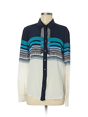 Equipment Long Sleeve Silk Top (view 1)