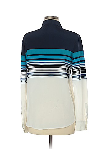 Equipment Long Sleeve Silk Top (view 2)