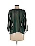 H&M 100% Polyester Green Long Sleeve Blouse Size 8 - photo 2