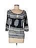 Lucky Brand 100% Cotton Blue 3/4 Sleeve Top Size M - photo 1