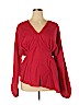 Project Runway Red Long Sleeve Blouse Size XL - photo 1