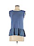 Ann Taylor LOFT 100% Rayon Blue Sleeveless Top Size M (petite) - photo 1