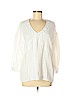 Zara 100% Cotton White 3/4 Sleeve Top Size M - photo 1