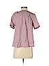 Lucky Brand 100% Cotton Burgundy Short Sleeve Blouse Size S - photo 2