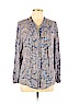 Lucky Brand Blue Long Sleeve Blouse Size L - photo 1