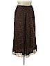 VIE By Victoria Royal 100% Silk Brown Silk Skirt Size 18 - photo 1