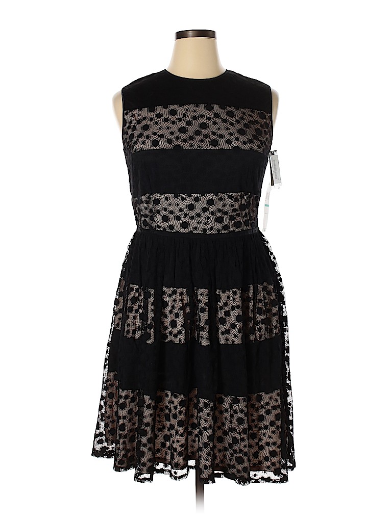 London Style 100% Nylon Black Casual Dress Size 16 - photo 1