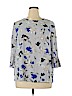 Banana Republic Factory Store 100% Polyester Blue 3/4 Sleeve Blouse Size XL - photo 1