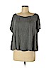 Diane von Furstenberg 100% Viscose Gray Short Sleeve Top Size M - photo 1
