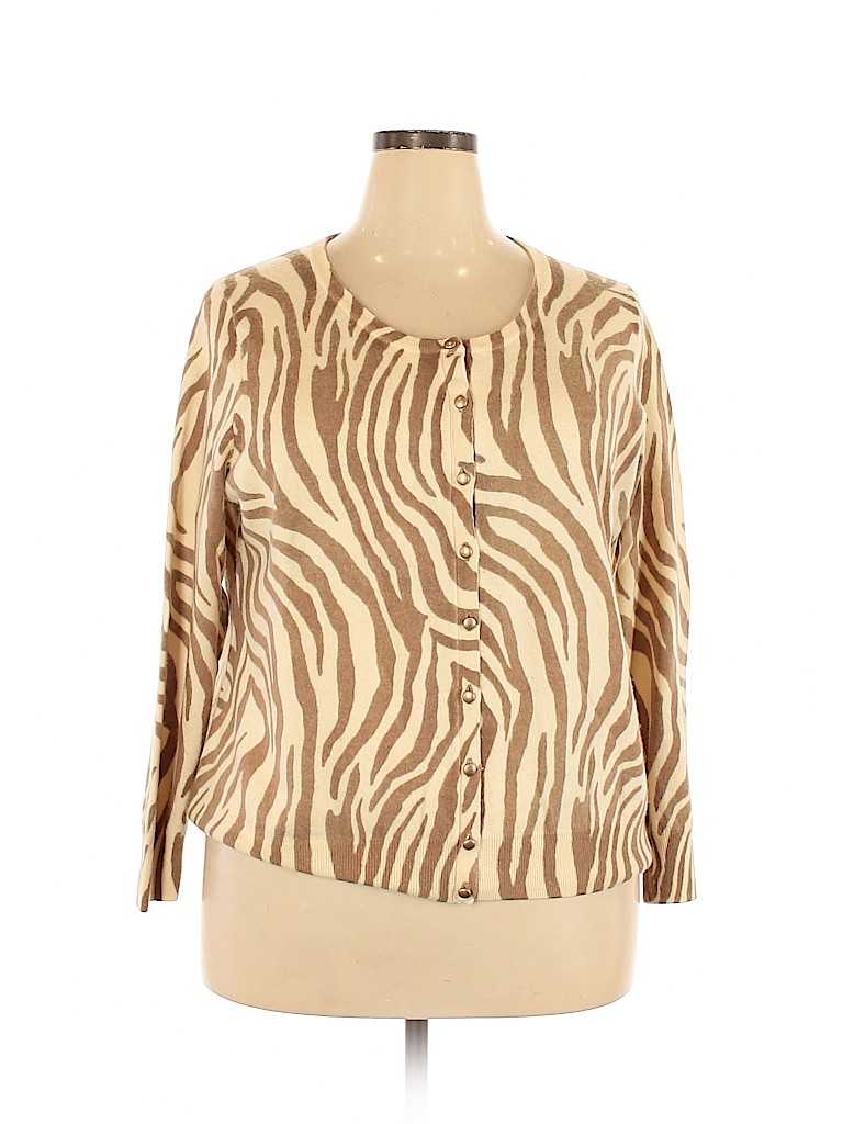Lucky Brand Brown Cardigan Size 3X - photo 1